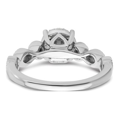 14K White Gold 3/4 ct tw Lab-Grown Diamond Cluster Ring – view 6