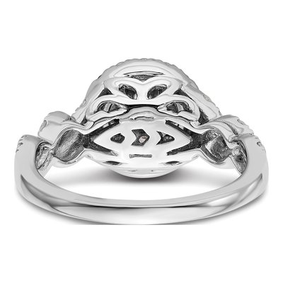 14K White Gold 1 ct tw Lab-Grown Diamond Cluster Ring – view 5