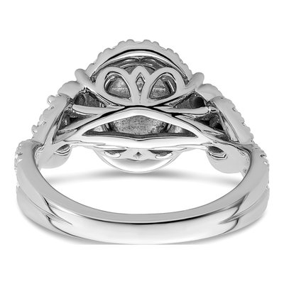 14K White Gold 1 ct tw Lab-Grown Diamond Cluster Ring – view 5