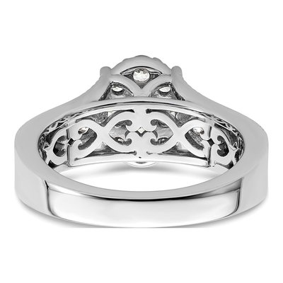 14K White Gold 1 ct tw Lab-Grown Diamond Cluster Ring – view 5