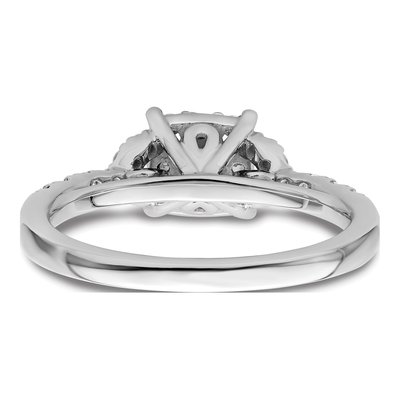 14K White Gold 3/4 ct tw Lab-Grown Diamond Cluster Engagement Ring – view 5