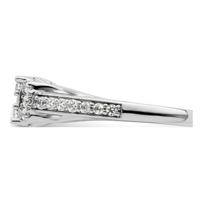 14K White Gold 3/4 ct tw Lab-Grown Diamond Cluster Ring – view 4