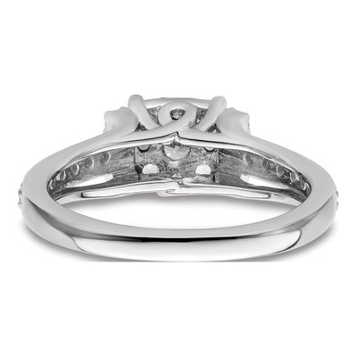 14K White Gold 3/4 ct tw Lab-Grown Diamond Cluster Ring – view 6