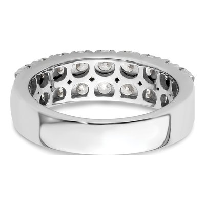 14K White Gold 1 1/2 ct tw Lab-Grown Diamond Double Row Ring – view 5