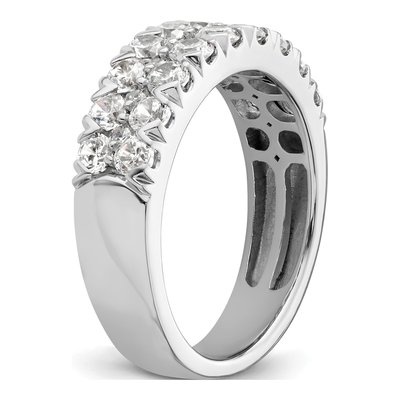 14K White Gold 1 1/2 ct tw Lab-Grown Diamond Double Row Ring – view 6