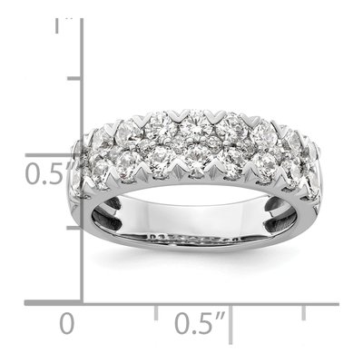 14K White Gold 1 1/2 ct tw Lab-Grown Diamond Double Row Ring – view 7