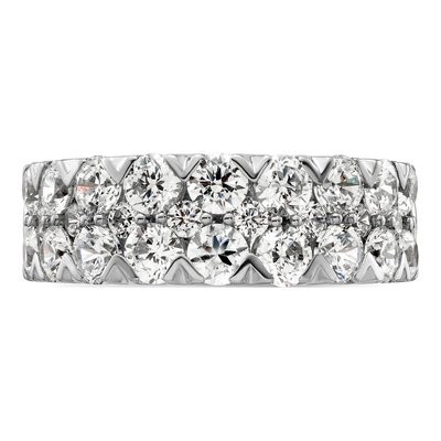 14K White Gold 2 7/8 ct tw Lab-Grown Diamond Double Row Ring – view 4