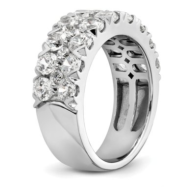 14K White Gold 2 7/8 ct tw Lab-Grown Diamond Double Row Ring – view 6