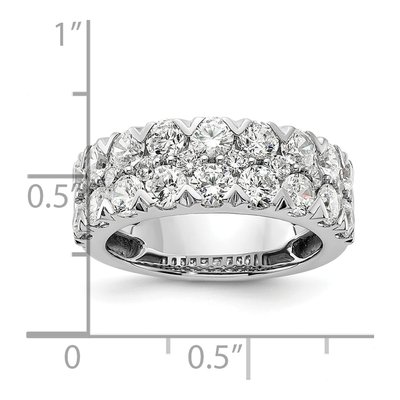 14K White Gold 2 7/8 ct tw Lab-Grown Diamond Double Row Ring – view 7