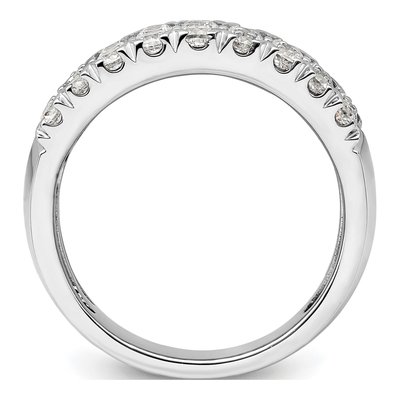 14K White Gold 1 1/2 ct tw Lab-Grown Diamond Triple Row Ring – view 3
