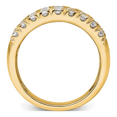 14K Yellow Gold 1 1/2 ct tw Lab-Grown Diamond Triple Row Ring – view 3