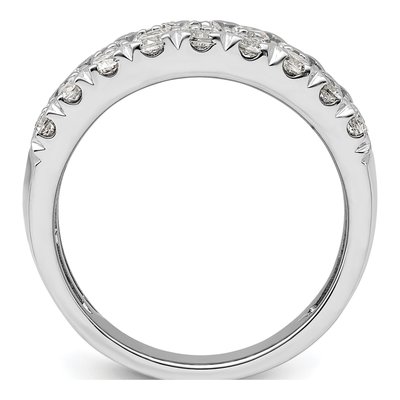 14K White Gold 2 ct tw Lab-Grown Diamond Triple Row Ring – view 2