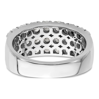 14K White Gold 2 ct tw Lab-Grown Diamond Triple Row Ring – view 5
