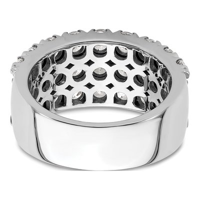 14K White Gold 3 ct tw Lab-Grown Diamond Triple Row Fashion Ring – view 5