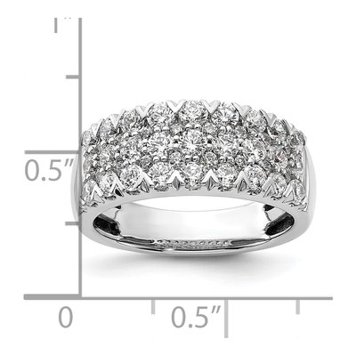 14K White Gold 1.5 ct tw Diamond Pave Wedding Ring – view 4