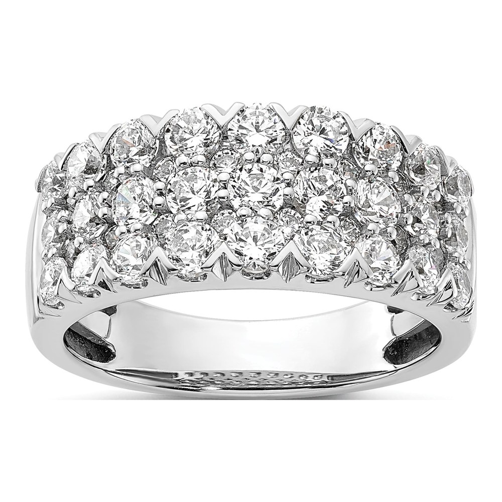 14K White Gold Pave Diamond Ring, 2.056 ctw