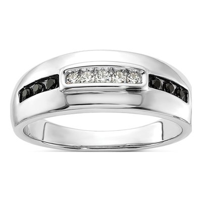 Men's 14K White Gold 1/4 ct tw Diamond Ring