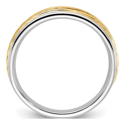 Men's 14K Two-Tone Gold 1/6 ct tw Diamond Channel Ring – view 2