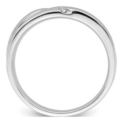 Men's 14K White Gold 1/20 ct tw Diamond 3-Stone Ring – view 2