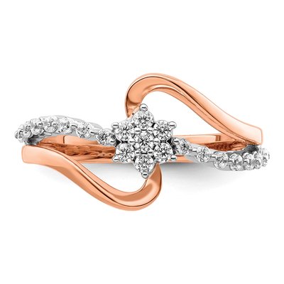 14K Two-Tone Gold 1/3 ct tw Lab-Grown Diamond Fashion Ring – view 5