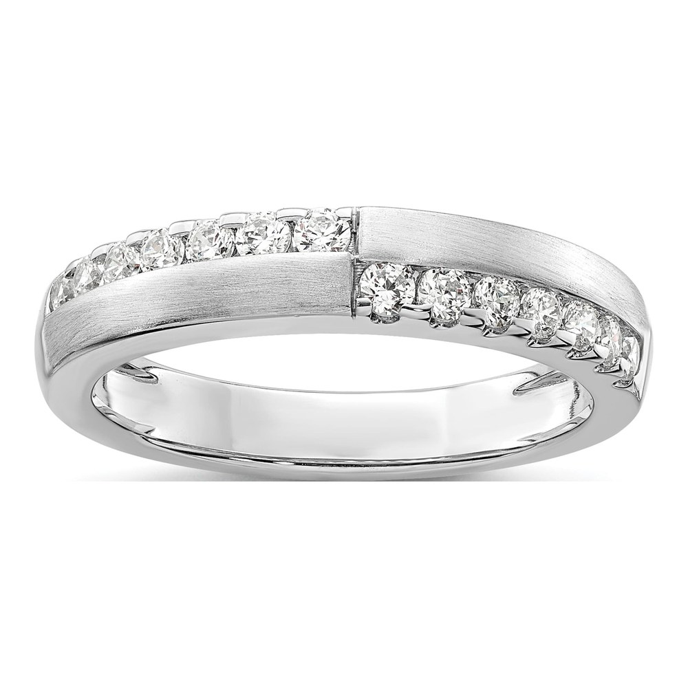 14K White Gold 3/8 ct tw Lab-Grown Diamond Wedding Band