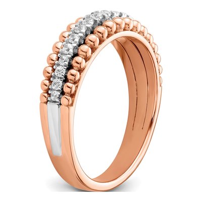 14K Two-Tone Gold 1/4 ct tw Lab-Grown Diamond Ring – view 7