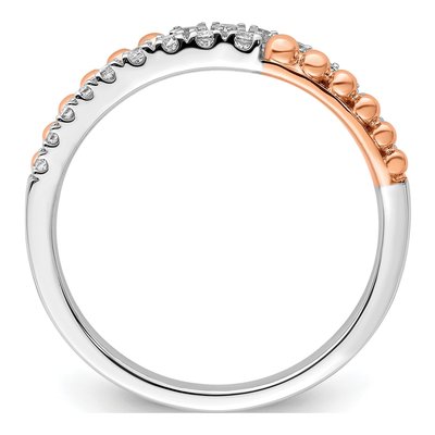 14K Two-Tone Gold 1/3 ct tw Lab-Grown Diamond Wedding Band – view 2