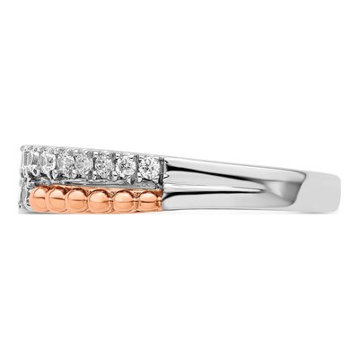 14K Two-Tone Gold 1/3 ct tw Lab-Grown Diamond Wedding Band – view 3