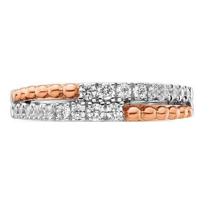 14K Two-Tone Gold 1/3 ct tw Lab-Grown Diamond Wedding Band – view 4