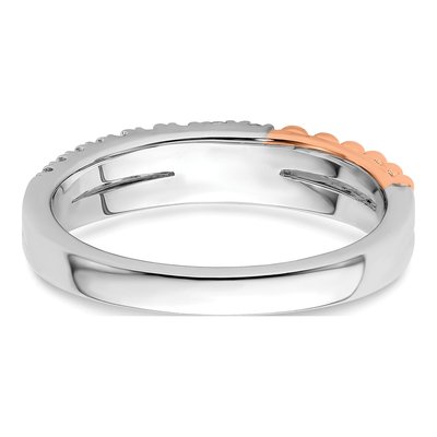 14K Two-Tone Gold 1/3 ct tw Lab-Grown Diamond Wedding Band – view 5