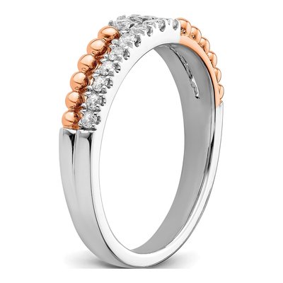 14K Two-Tone Gold 1/3 ct tw Lab-Grown Diamond Wedding Band – view 6