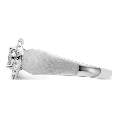14K White Gold 1/2 ct tw Lab-Grown Diamond Cluster Ring – view 3