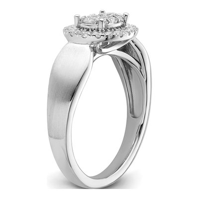 14K White Gold 1/2 ct tw Lab-Grown Diamond Cluster Ring – view 6