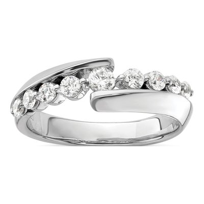 14K White Gold 1/2 ct tw Lab-Grown Diamond Wedding Band