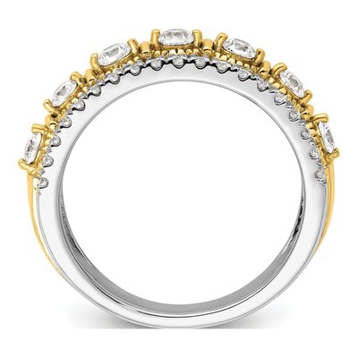 14K Two-Tone Gold 7/8 ct tw Lab-Grown Diamond Ring – view 3