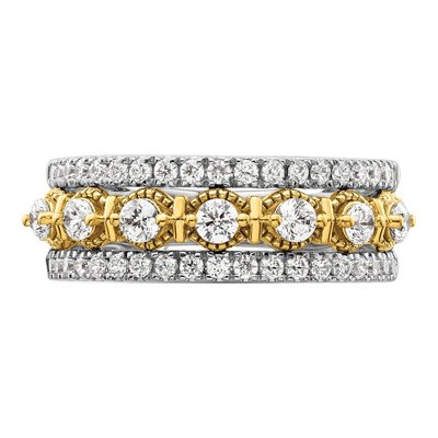 14K Two-Tone Gold 7/8 ct tw Lab-Grown Diamond Ring – view 5