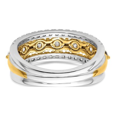 14K Two-Tone Gold 7/8 ct tw Lab-Grown Diamond Ring – view 6
