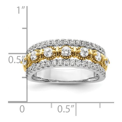 14K Two-Tone Gold 7/8 ct tw Lab-Grown Diamond Ring – view 8