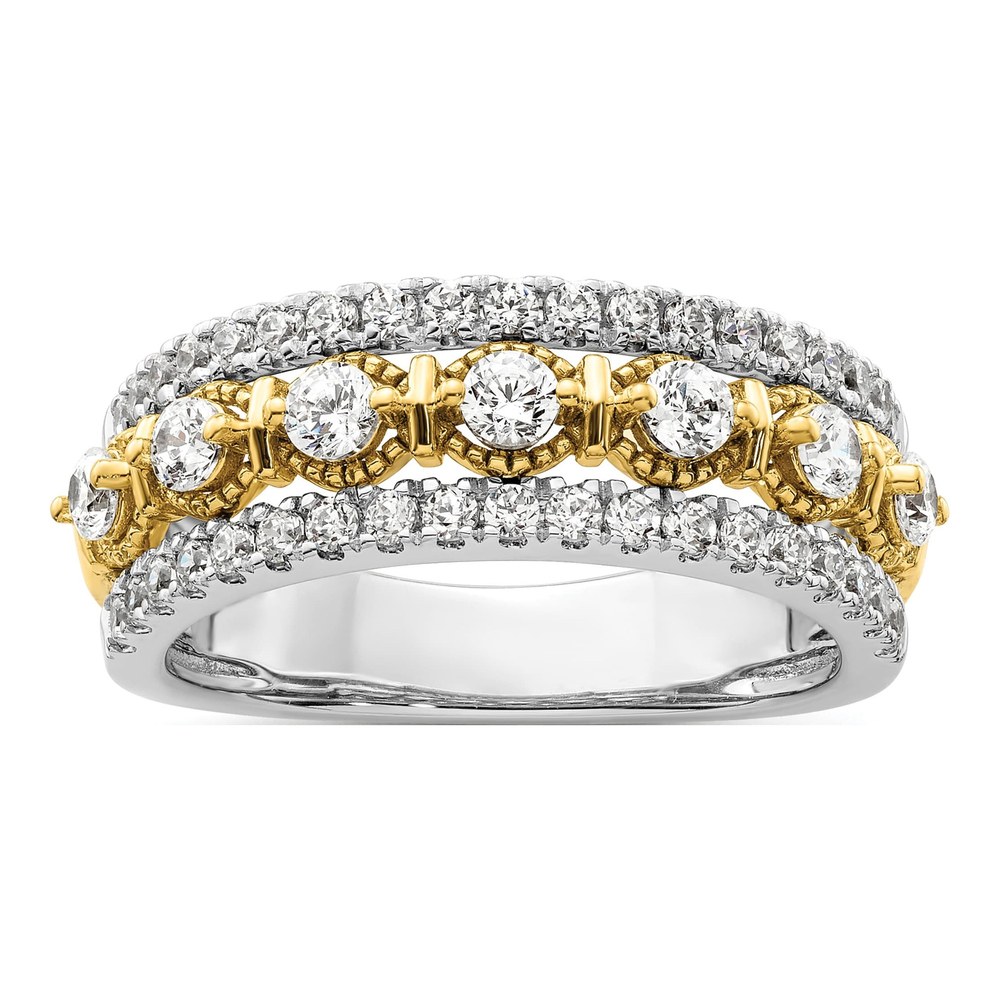 14K Two-Tone Gold 7/8 ct tw Lab-Grown Diamond Ring