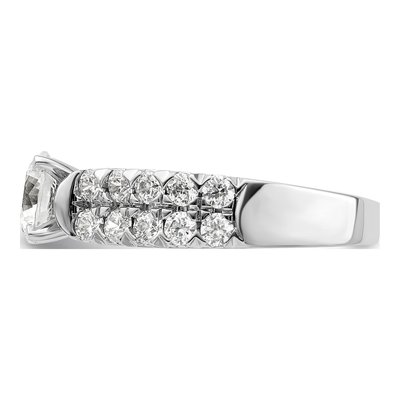 14K White Gold Lab-Grown Diamond Center Round Shared Prong Engagement Ring Semi-Mount – view 4