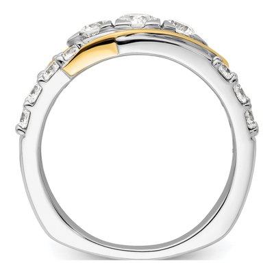 14K Two-Tone Gold 1 1/6 ct tw Lab-Grown Diamond Fashion Ring – view 2