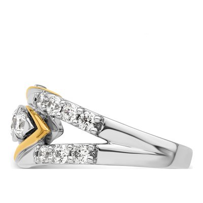 14K Two-Tone Gold 1 1/6 ct tw Lab-Grown Diamond Fashion Ring – view 3