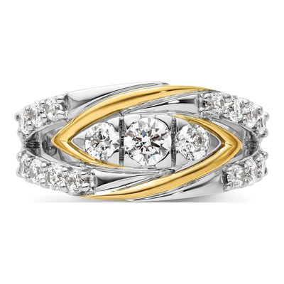 14K Two-Tone Gold 1 1/6 ct tw Lab-Grown Diamond Fashion Ring – view 4