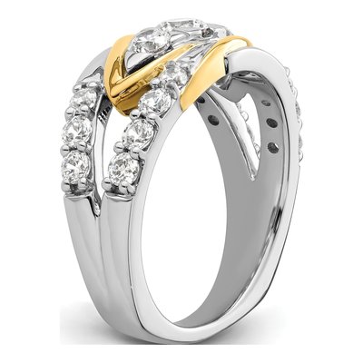 14K Two-Tone Gold 1 1/6 ct tw Lab-Grown Diamond Fashion Ring – view 6