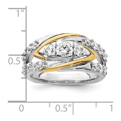 14K Two-Tone Gold 1 1/6 ct tw Lab-Grown Diamond Fashion Ring – view 7