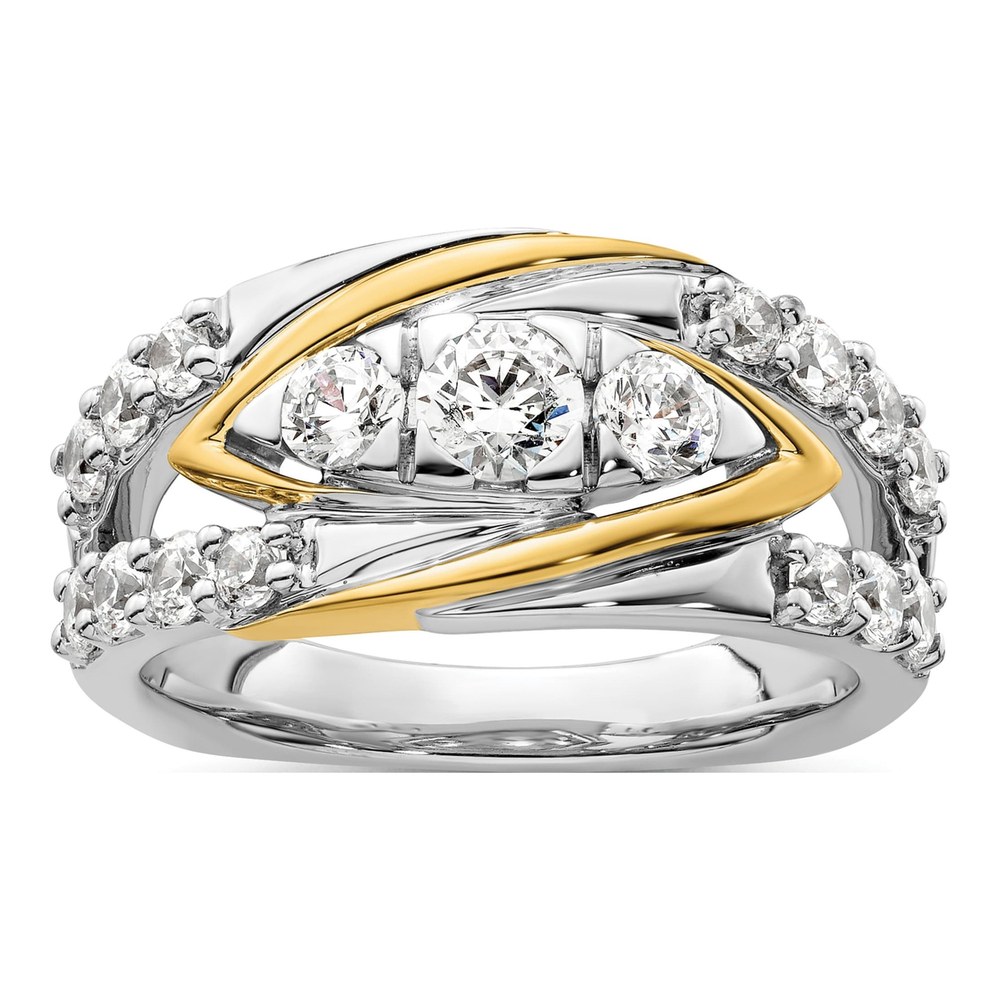 14K Two-Tone Gold 1 1/6 ct tw Lab-Grown Diamond Fashion Ring