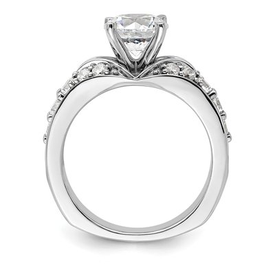 14K White Gold Lab-Grown Diamond Engagement Ring Semi-Mount – view 3