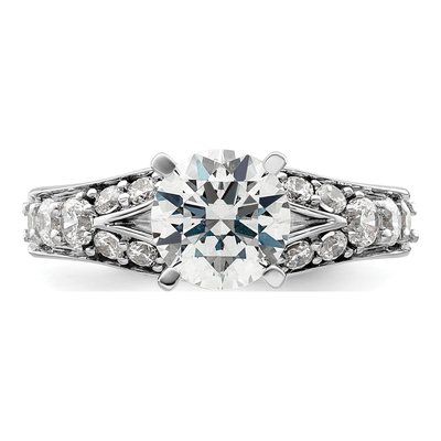 14K White Gold Lab-Grown Diamond Engagement Ring Semi-Mount – view 5
