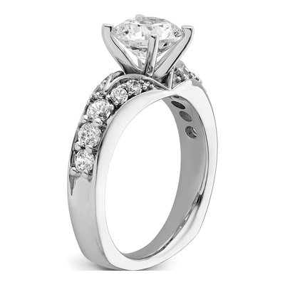 14K White Gold Lab-Grown Diamond Engagement Ring Semi-Mount – view 7