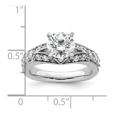 14K White Gold Lab-Grown Diamond Engagement Ring Semi-Mount – view 8